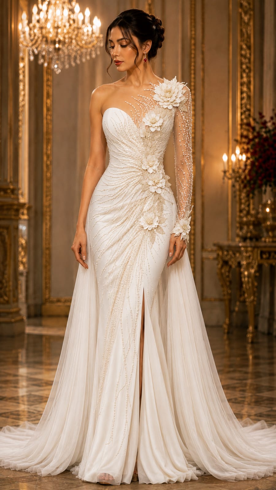 Odette Chiffon Maxi Dress — view 1