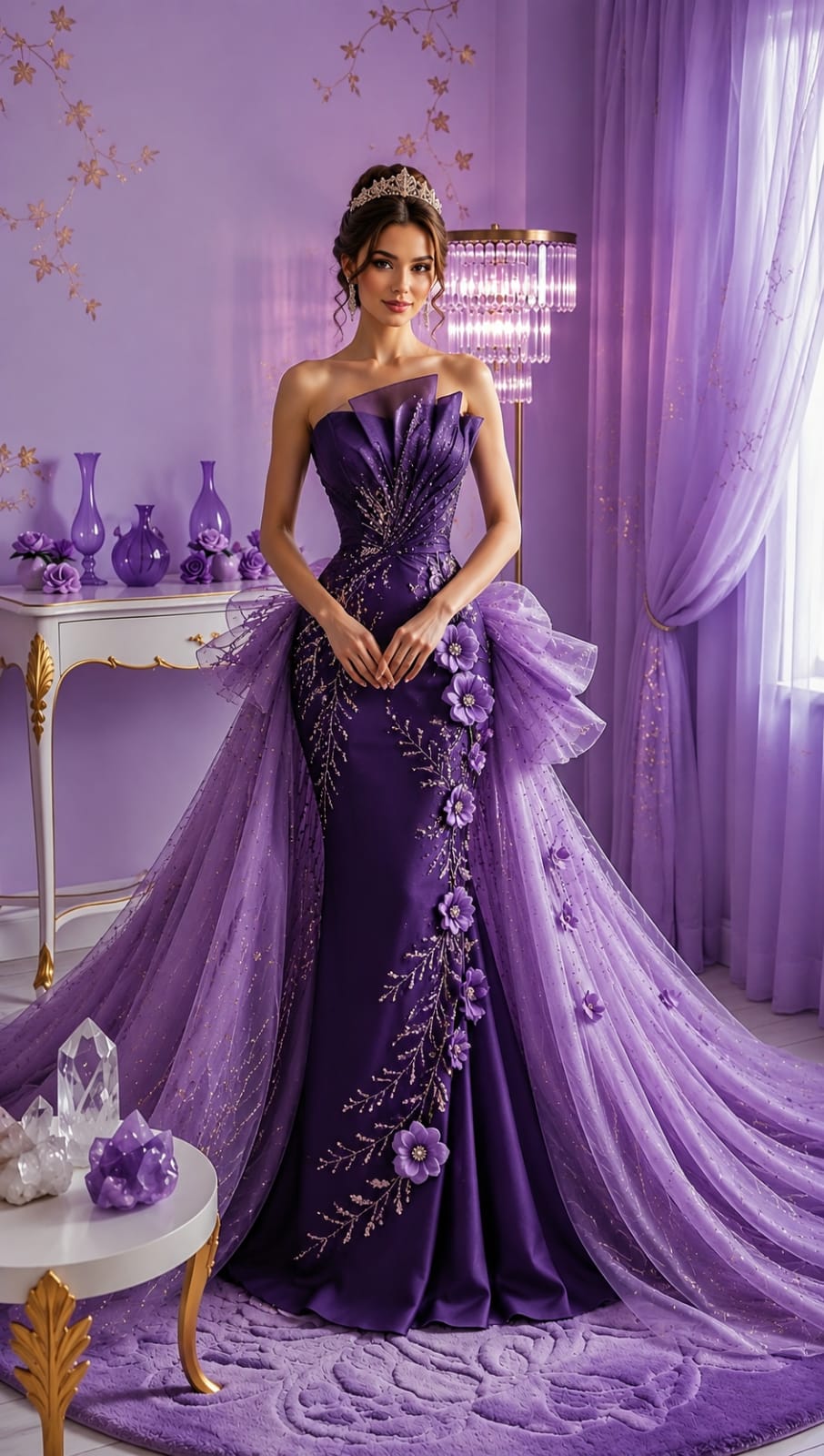 Model wearing a Flora Dahlia dress
